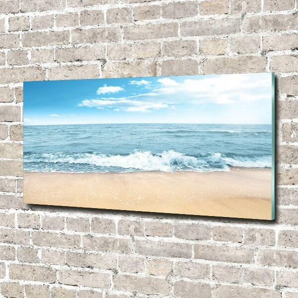 Glass art print Beach