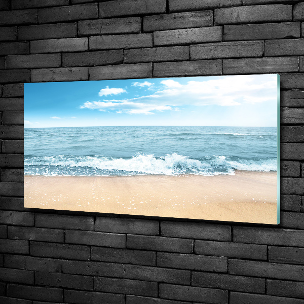 Glass art print Beach