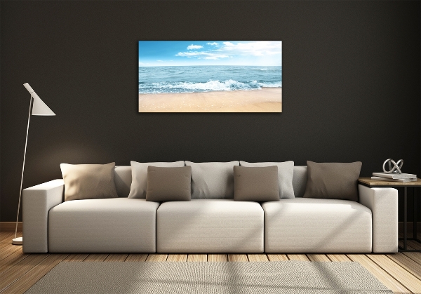 Glass art print Beach