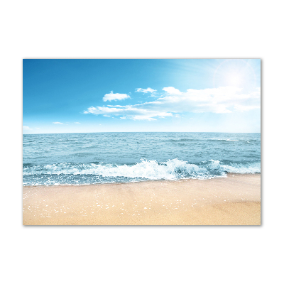 Glass art print Beach