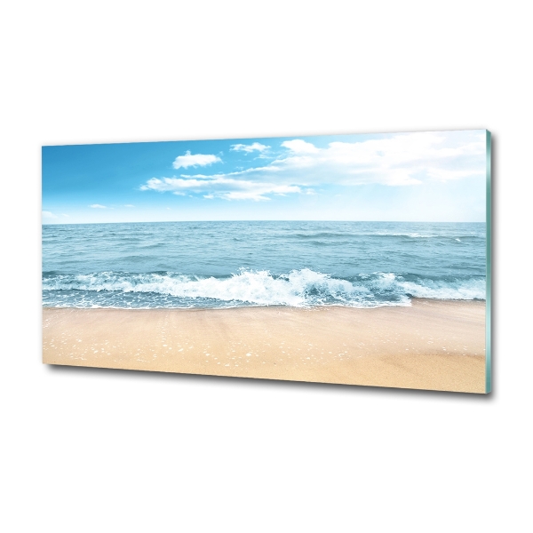 Glass art print Beach