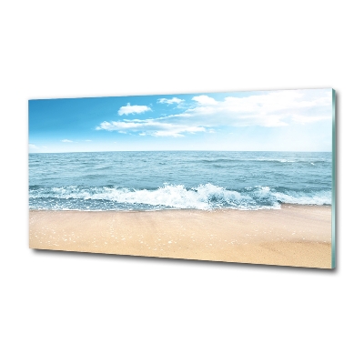 Glass art print Beach