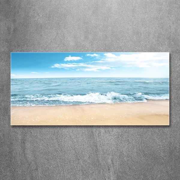 Glass art print Beach