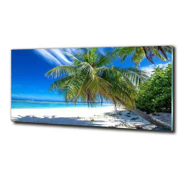 Glass art print Tropical beach