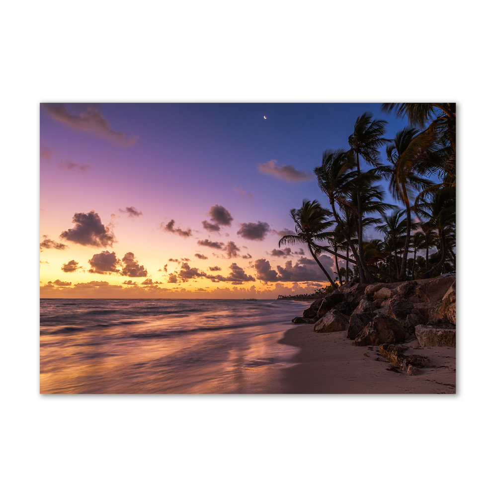 Wall art on glass West on the beach