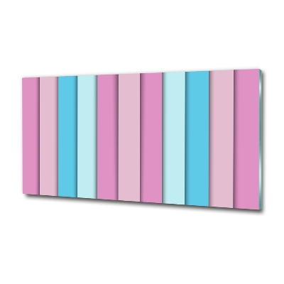 Wall art on glass Colorful stripes