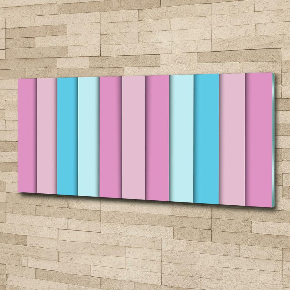 Wall art on glass Colorful stripes