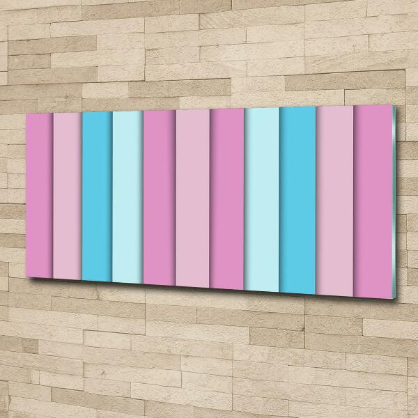 Wall art on glass Colorful stripes