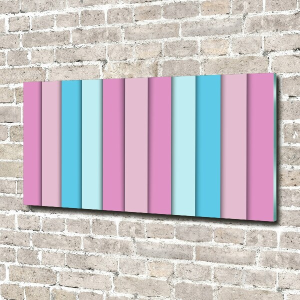 Wall art on glass Colorful stripes