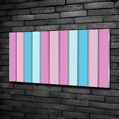 Wall art on glass Colorful stripes