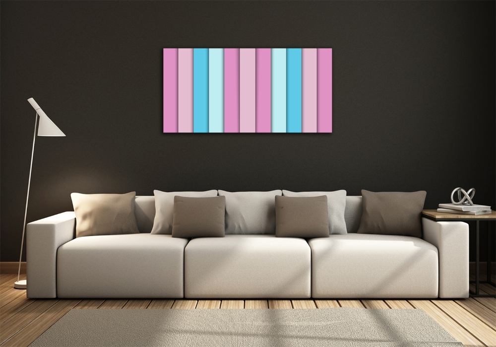 Wall art on glass Colorful stripes