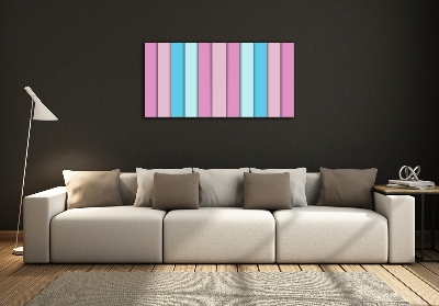 Wall art on glass Colorful stripes