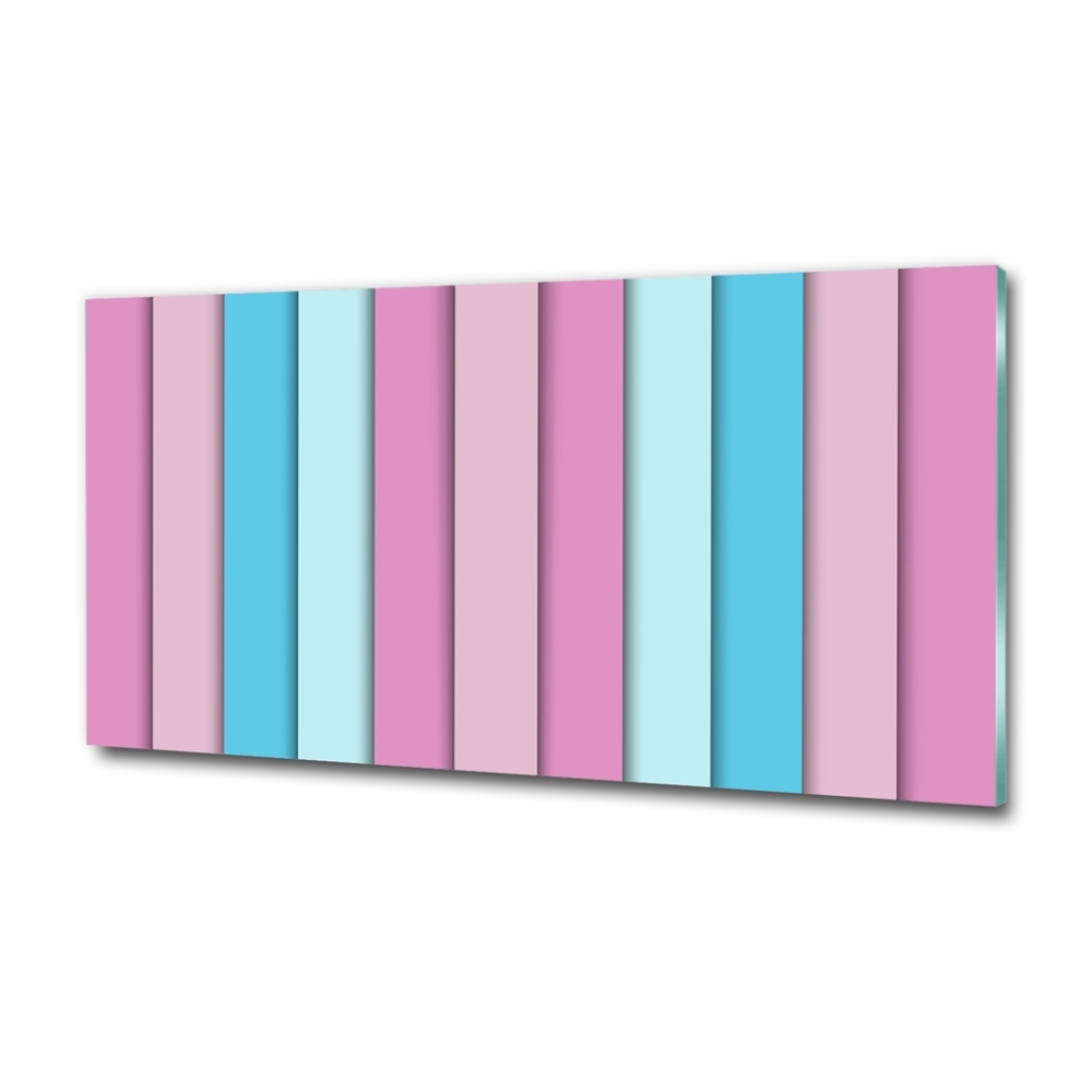 Wall art on glass Colorful stripes