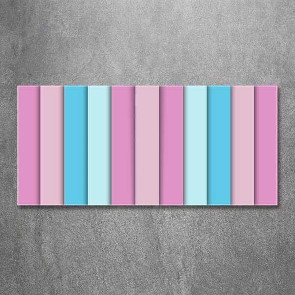 Wall art on glass Colorful stripes