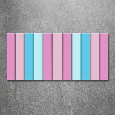 Wall art on glass Colorful stripes