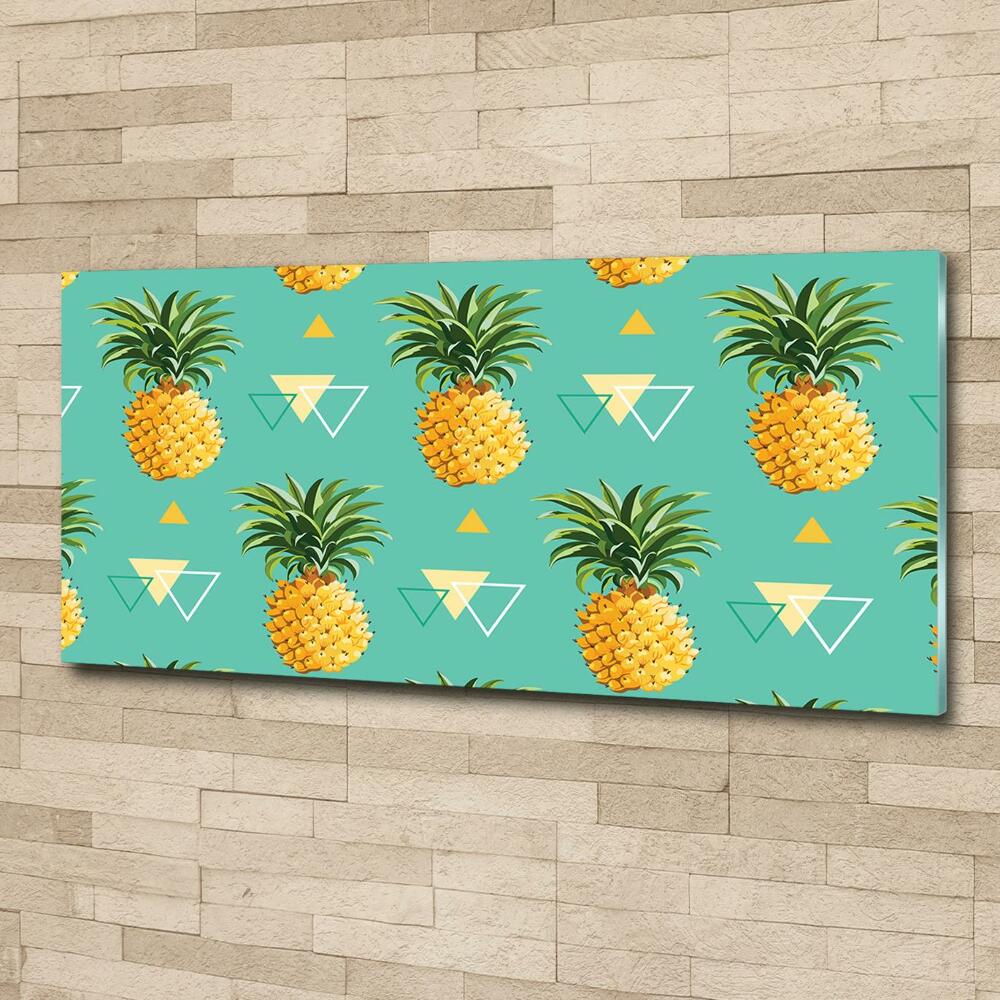 Glass wall art Pineapple