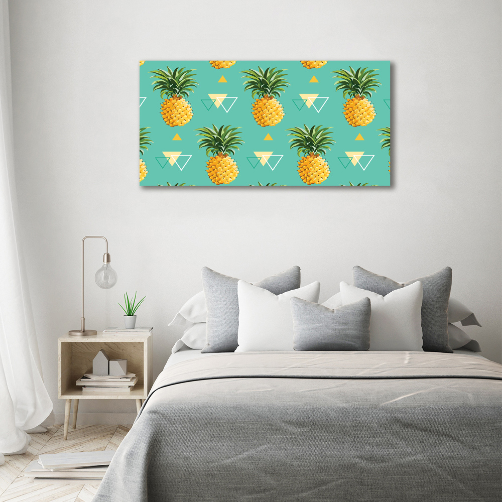 Glass wall art Pineapple