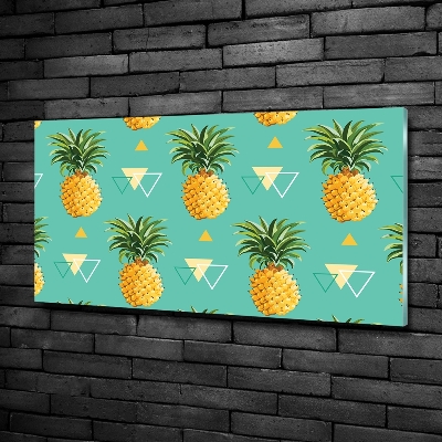 Glass wall art Pineapple