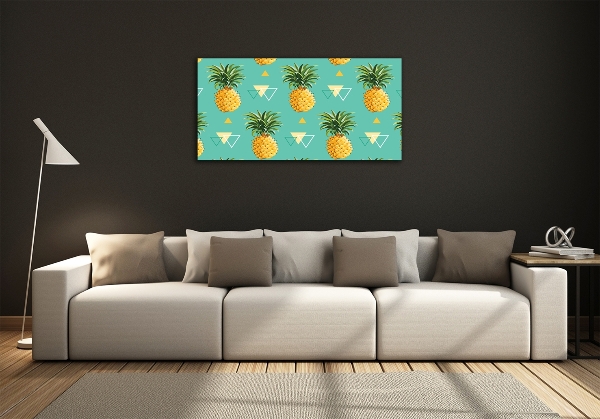 Glass wall art Pineapple