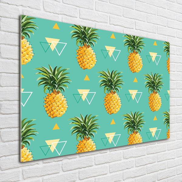 Glass wall art Pineapple