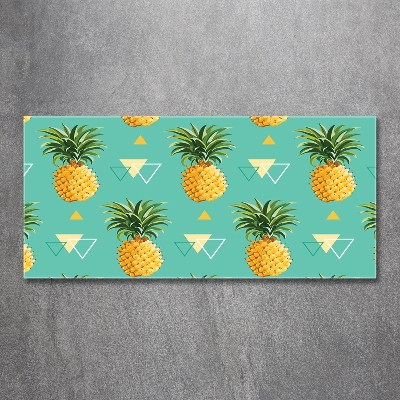 Glass wall art Pineapple