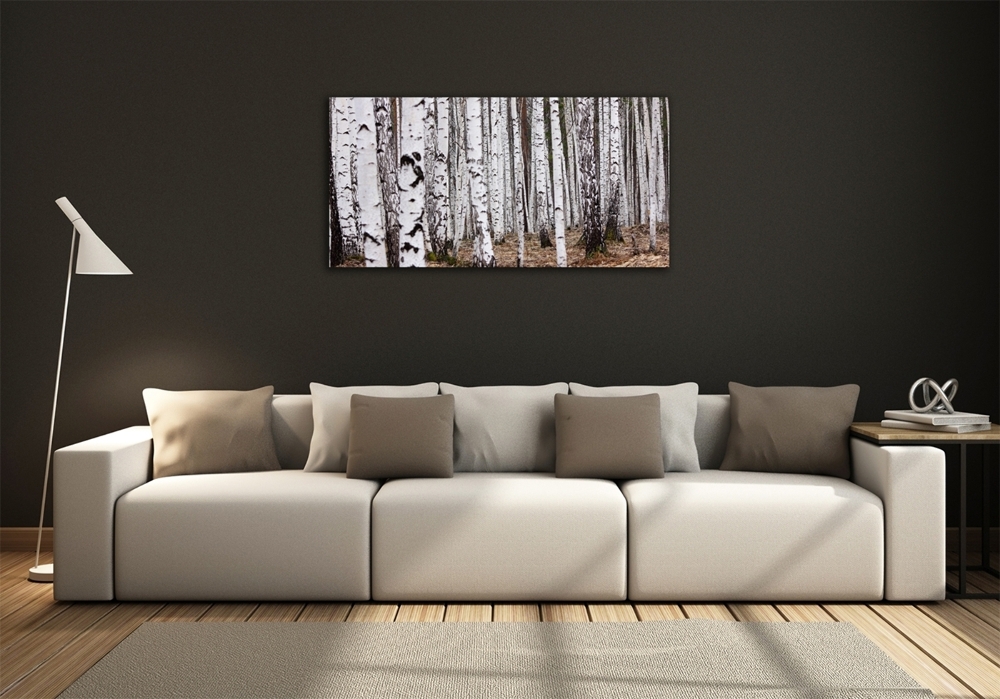 Glass picture print Birch