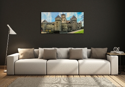 Glass art print Castle in switzerland