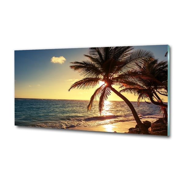 Wall art on glass Tropical beach