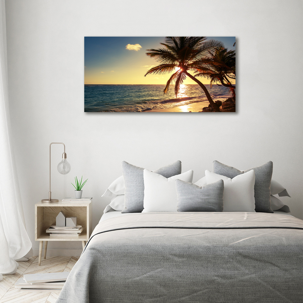 Wall art on glass Tropical beach