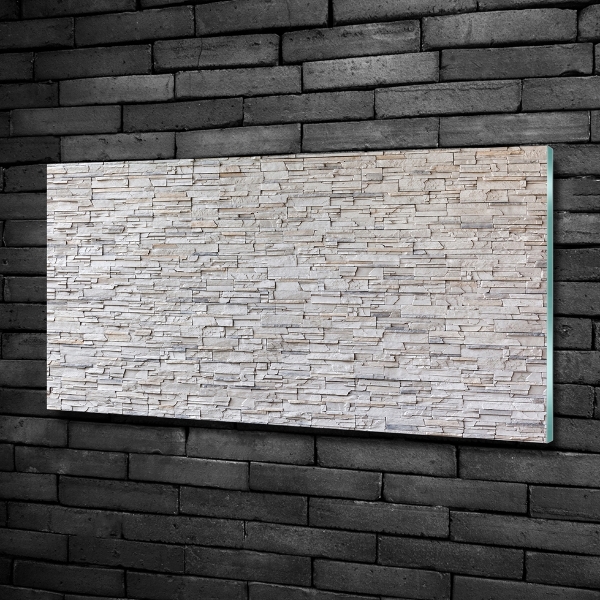 Wall art on glass Stone wall