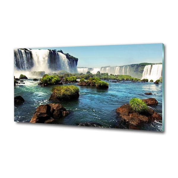 Glass wall art Igaz waterfall