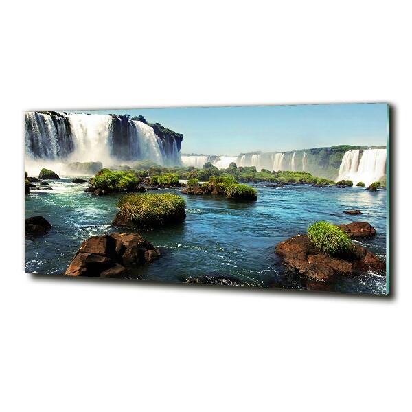 Glass wall art Igaz waterfall