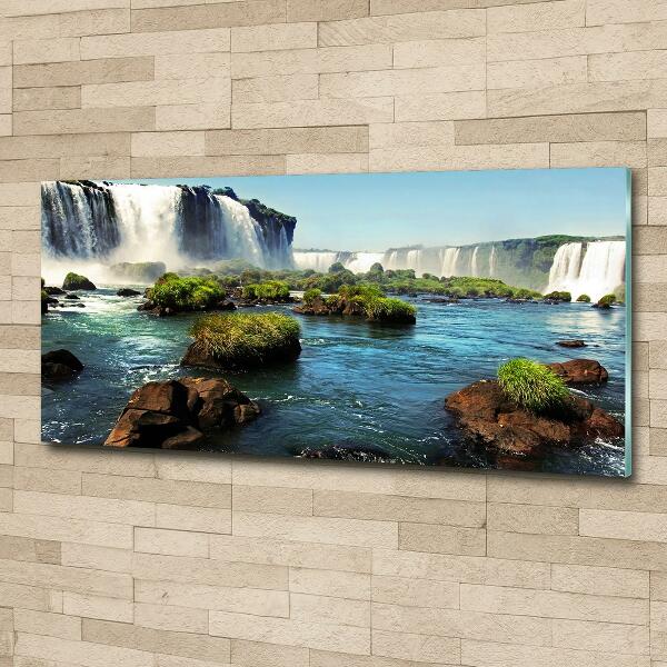 Glass wall art Igaz waterfall