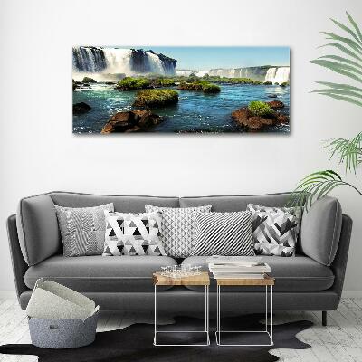 Glass wall art Igaz waterfall