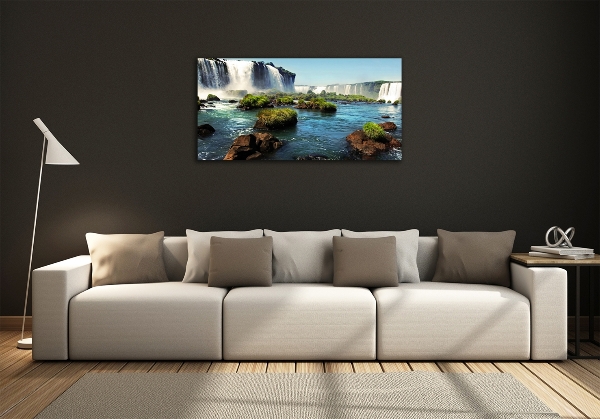 Glass wall art Igaz waterfall