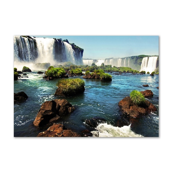 Glass wall art Igaz waterfall