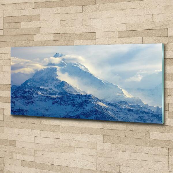 Wall art on glass Mountain peak