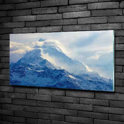 Wall art on glass Mountain peak