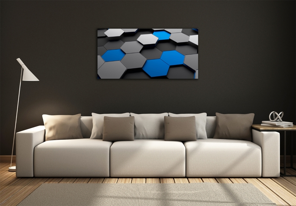 Wall art on glass 3d abstraction