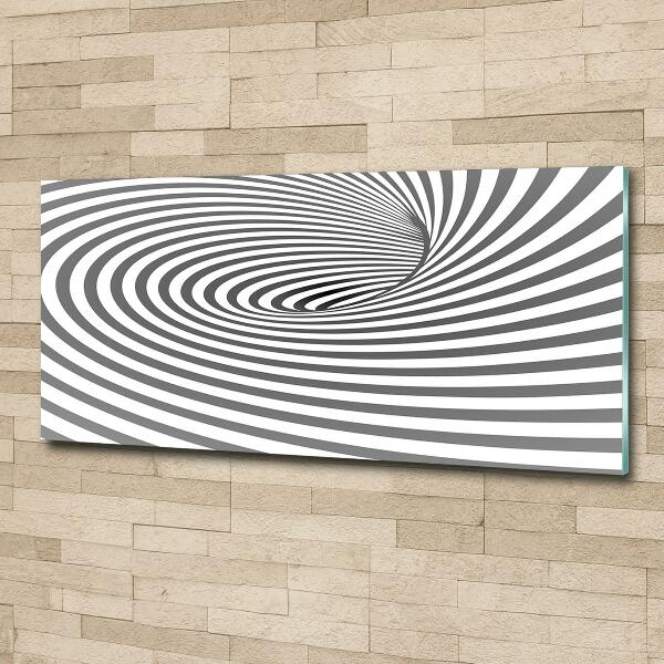 Wall art on glass Striped spiral