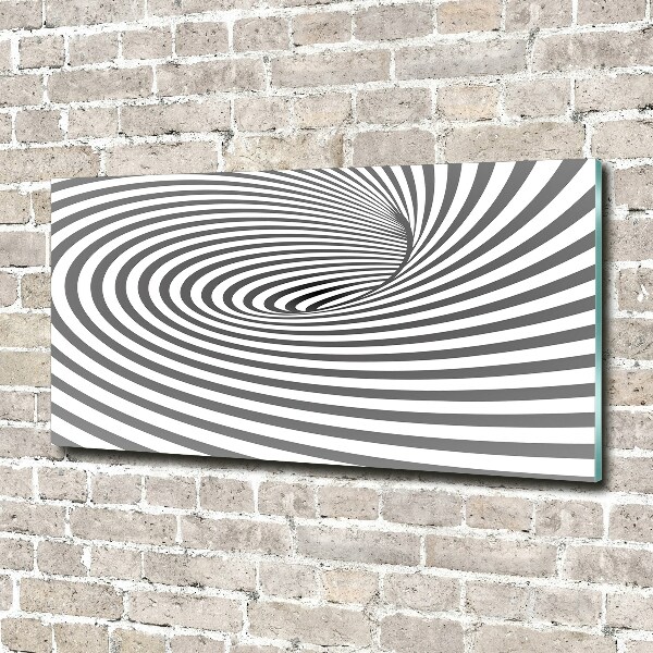 Wall art on glass Striped spiral