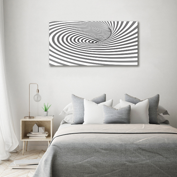 Wall art on glass Striped spiral