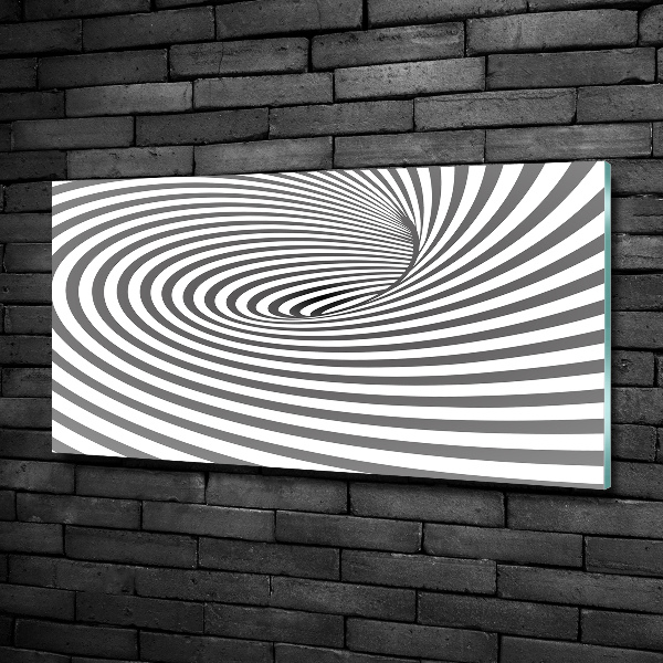 Wall art on glass Striped spiral