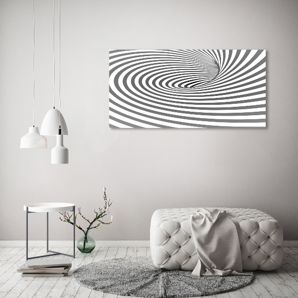 Wall art on glass Striped spiral