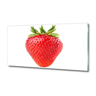 Glass picture wall art Strawberry