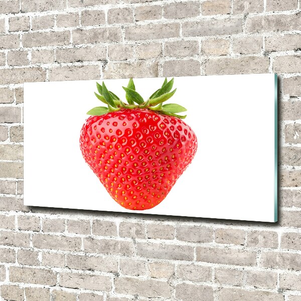 Glass picture wall art Strawberry