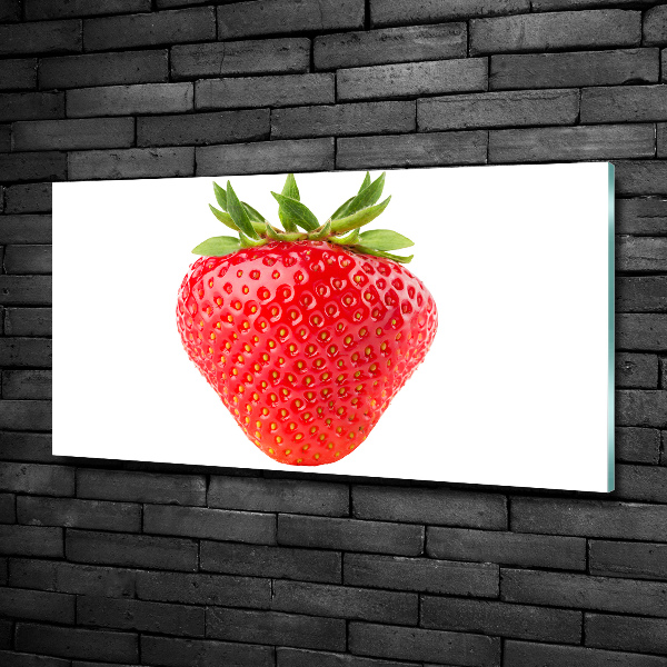 Glass picture wall art Strawberry