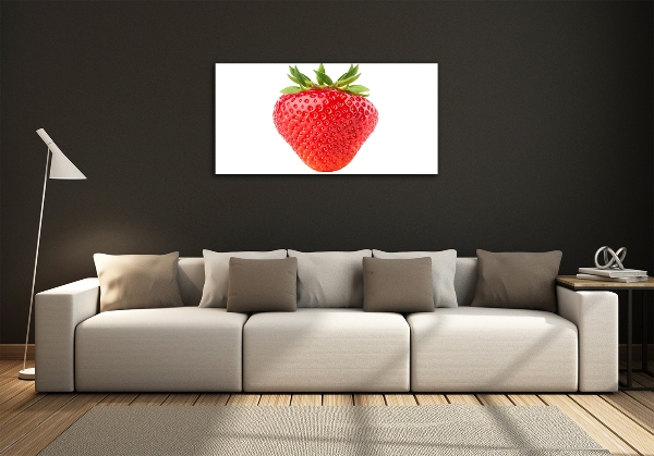 Glass picture wall art Strawberry