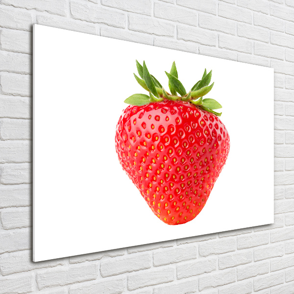 Glass picture wall art Strawberry