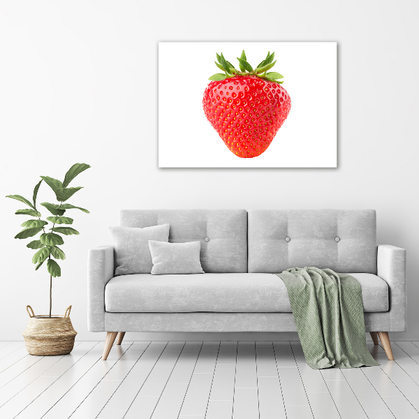 Glass picture wall art Strawberry